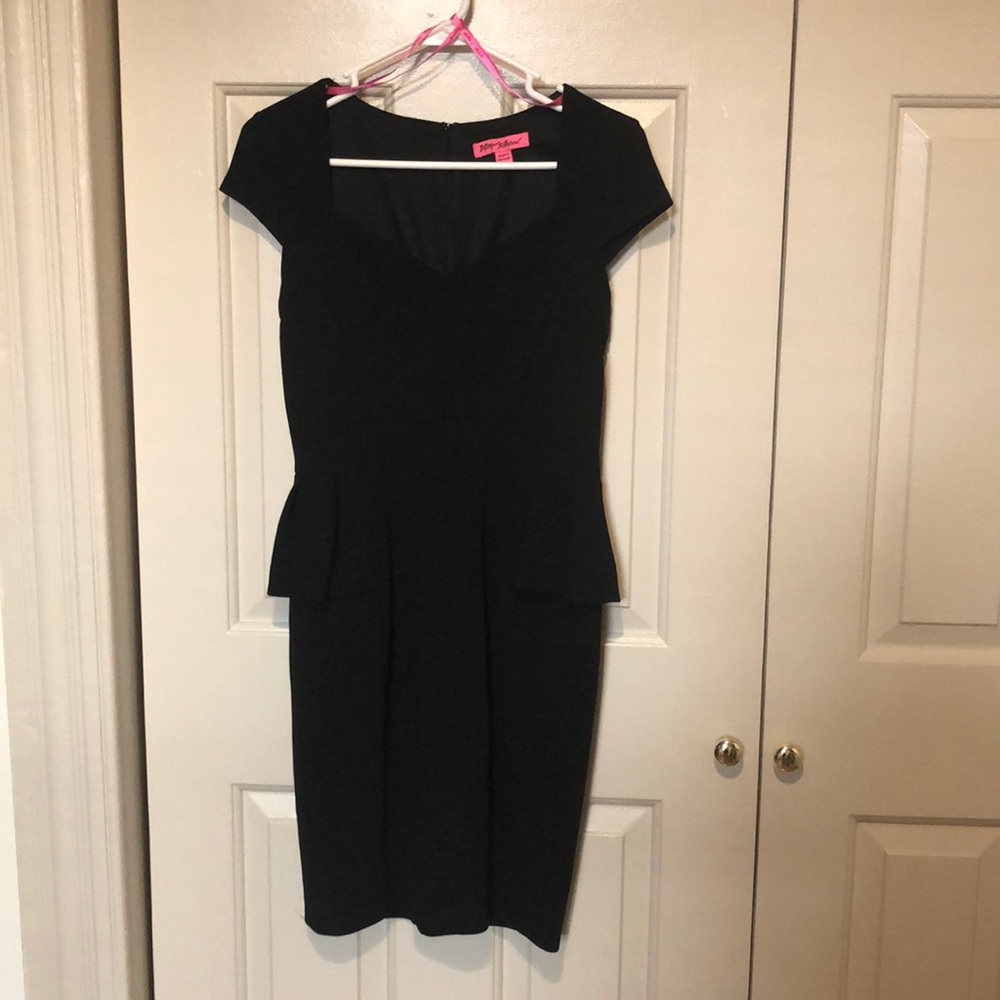 Betsey Johnson Black Peplum Dress